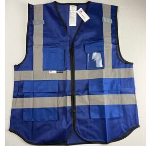 Salzmann 3M Blue Safety Vest Multi-Pocket Reflective XL